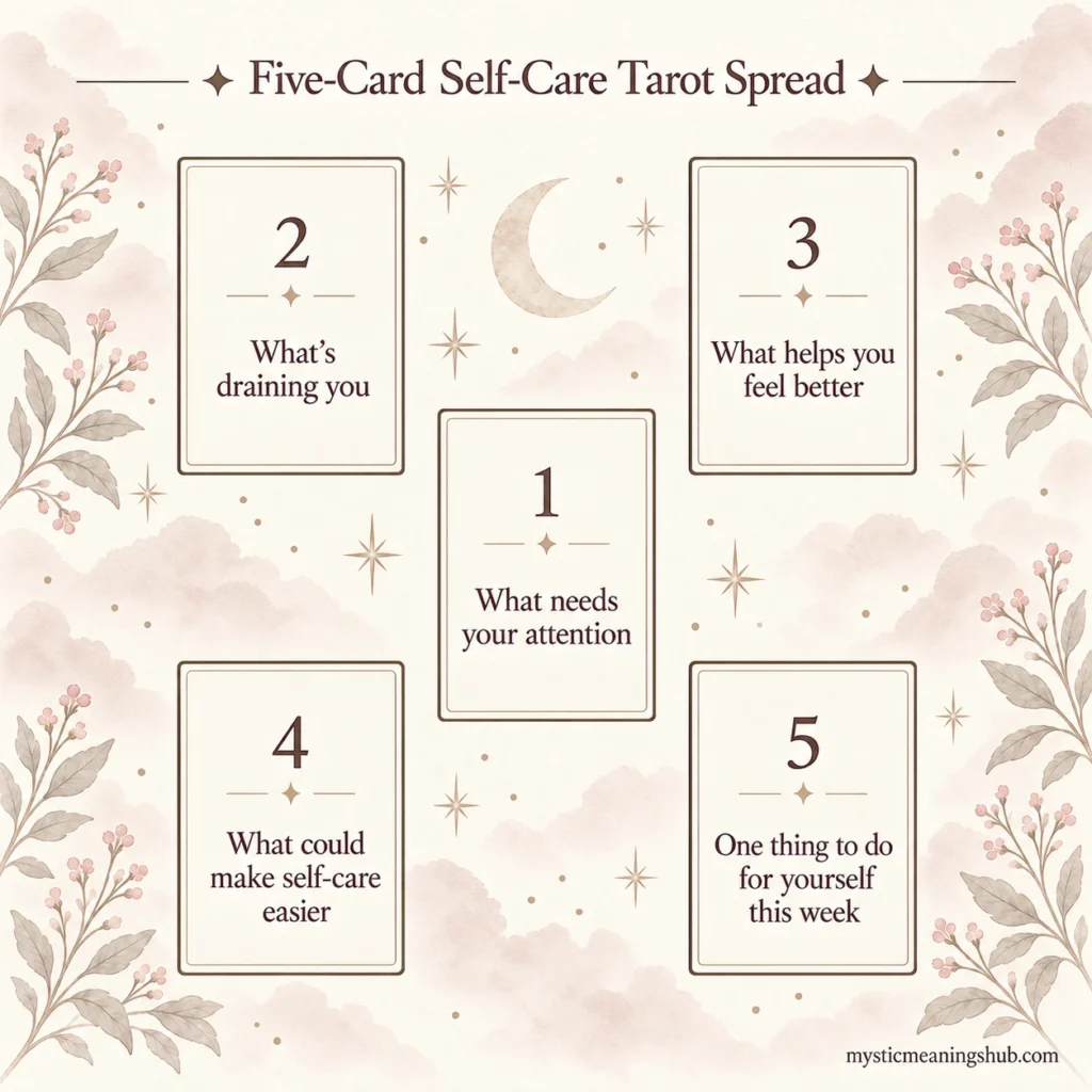 Five-Card Self-Care Tarot Spread