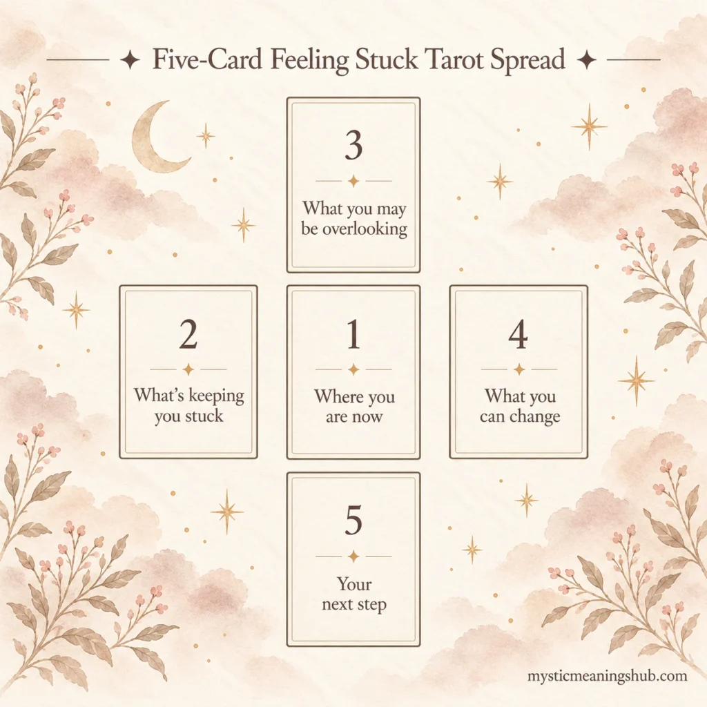 Five-Card Feeling Stuck Tarot Spread