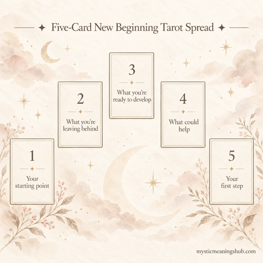 Five-Card New Beginning Tarot Spread